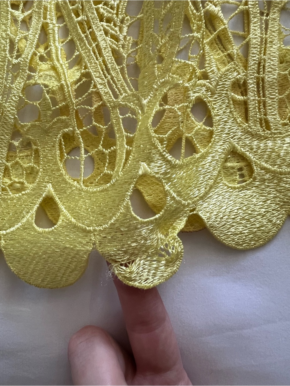 MOSSMAN REVIVAL LACE CROCHET SHORT SLEEVE MIDI DRESS YELLOW SIZE US 4 AUS 8 - Picture 15 of 16